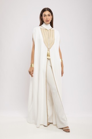 Cape Mèlèk Crêpe Fluide Capuche Chic Authentique